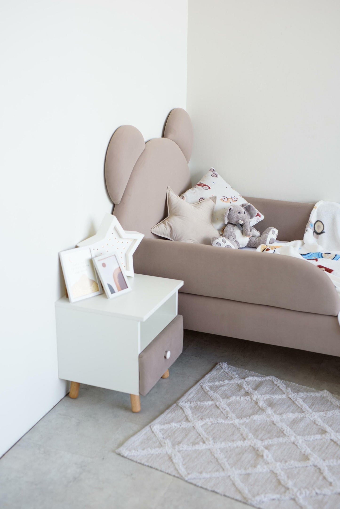 Children's bed Bear, size 80x160 cm, Cappuccino