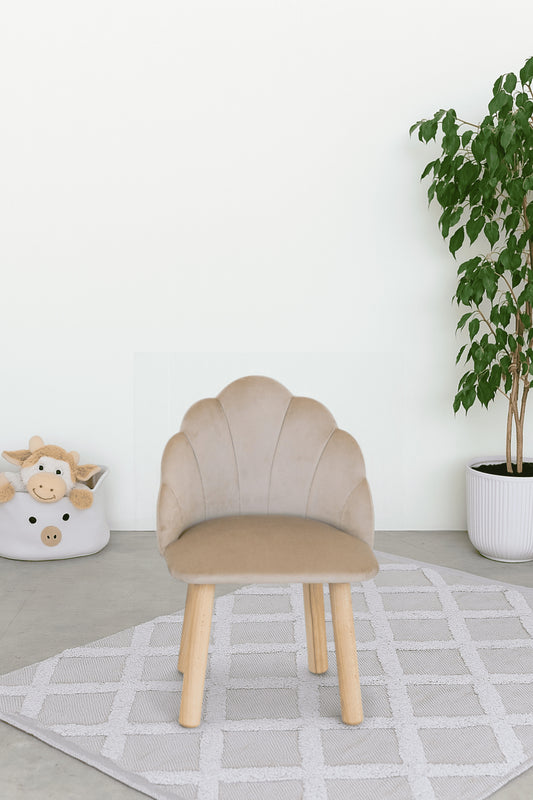 Fotel dziecięcy Seashell, 2-4 lata, 90-105 cm, Latte