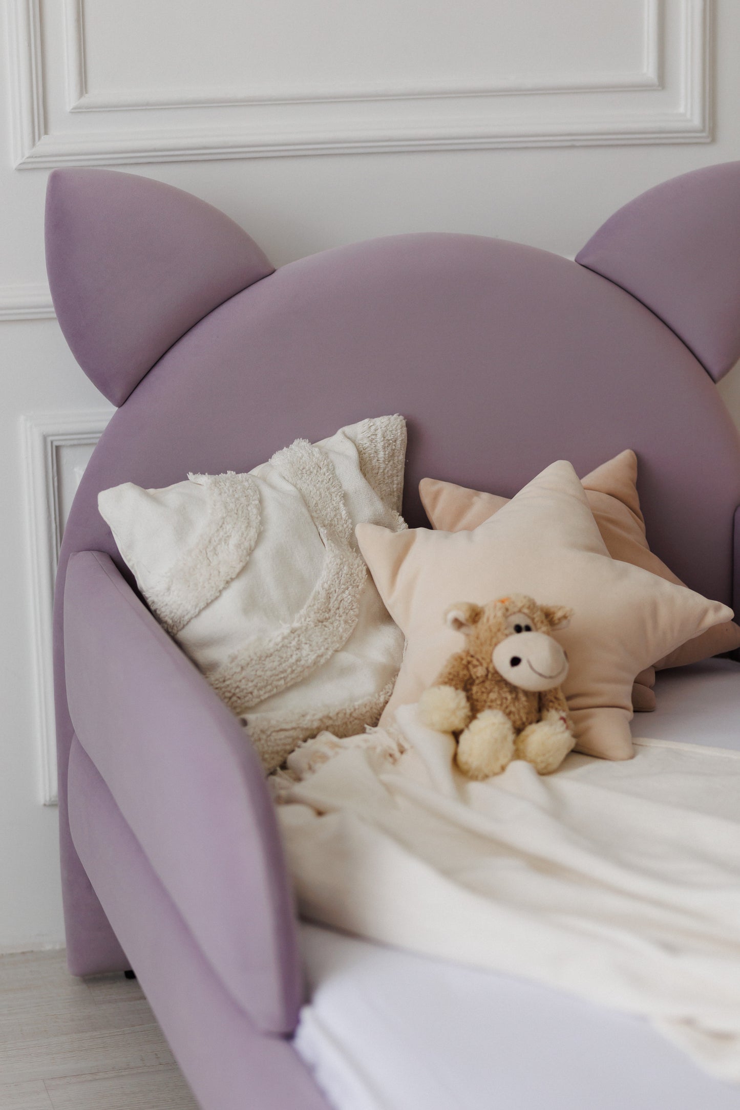 Children's bed Cat, size 80x190 cm, Lilac