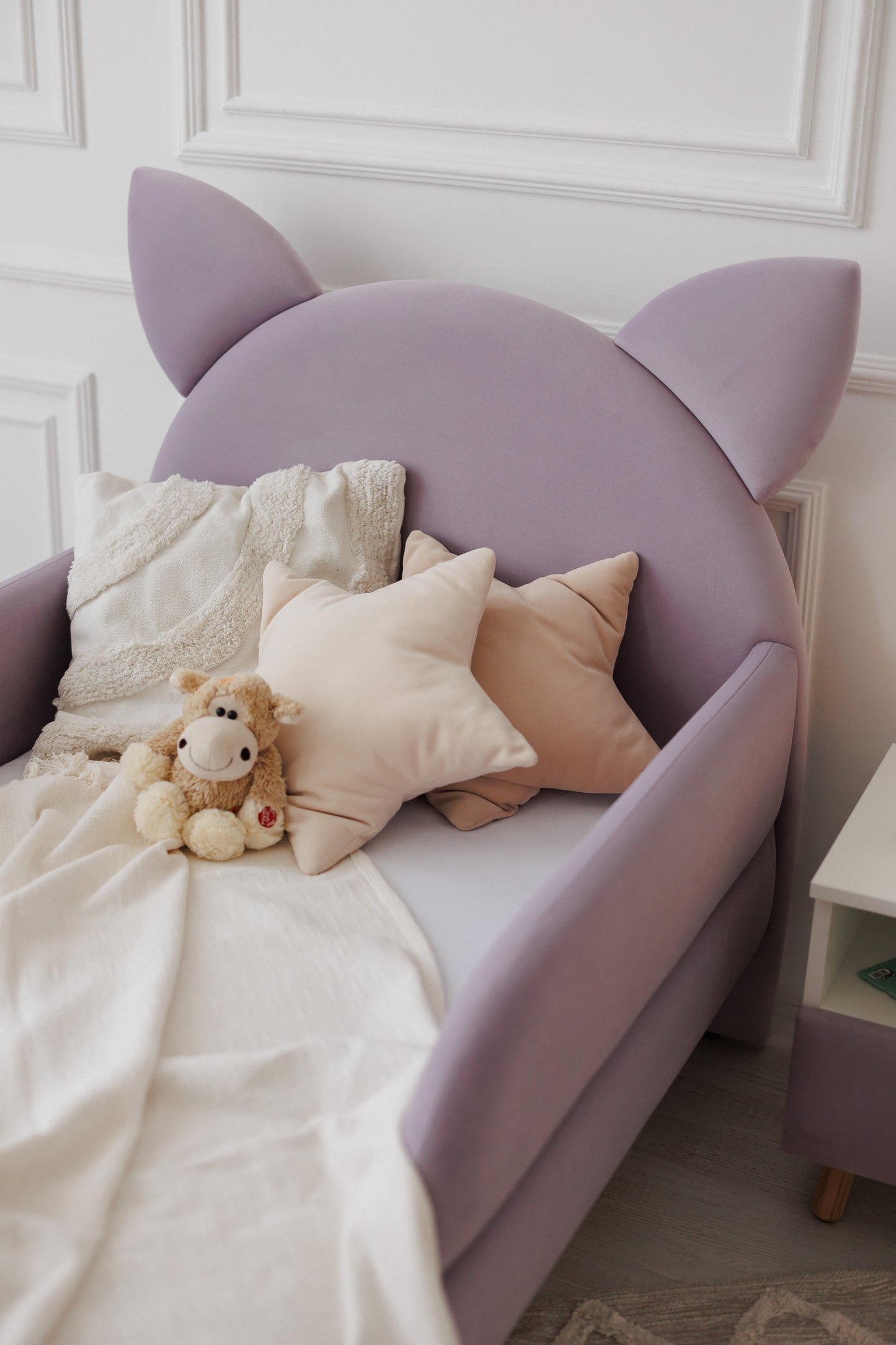 Children's bed Cat, size 80x190 cm, Lilac