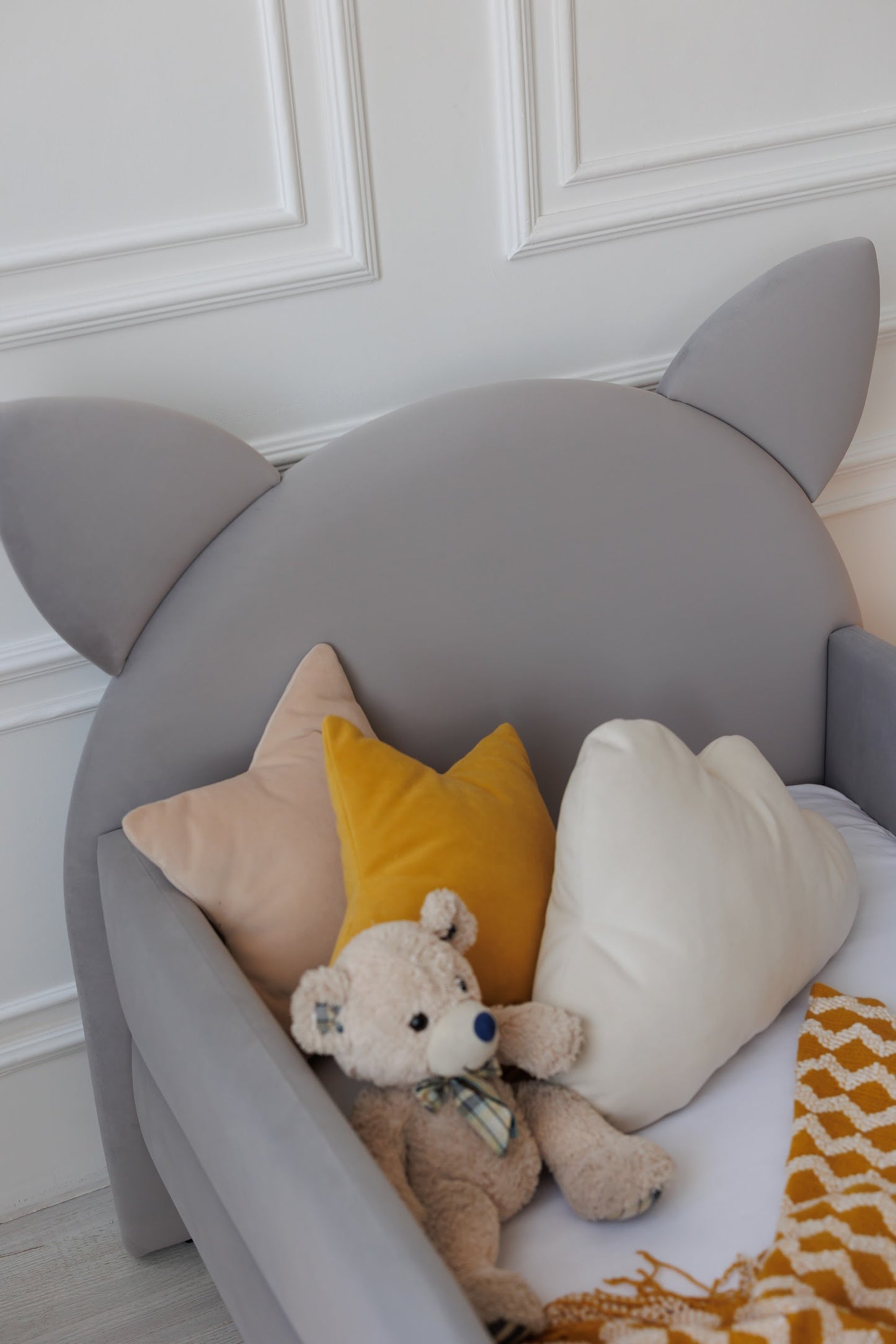 Children's bed Cat, size 80x200 cm, Smoky Gray