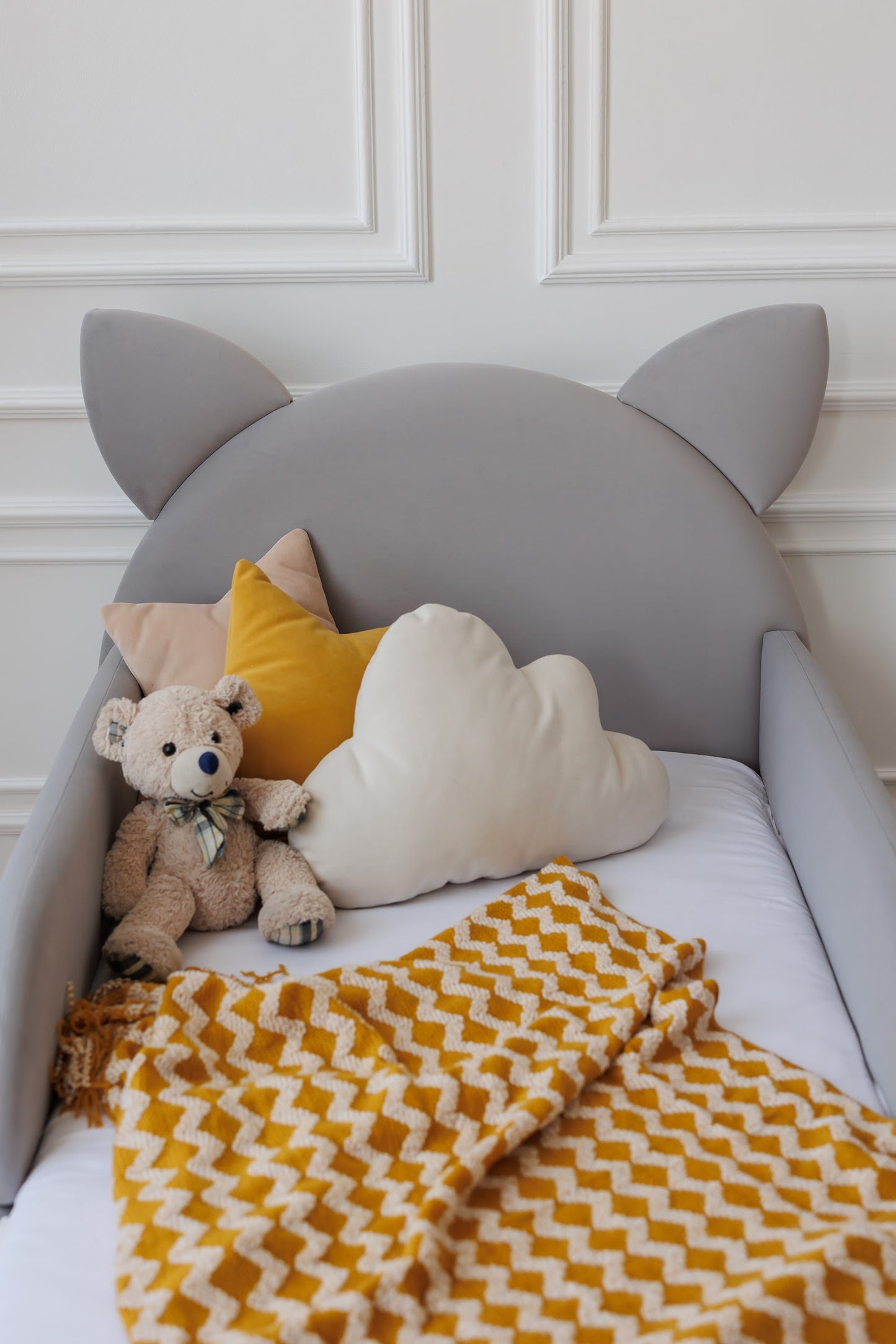 Children's bed Cat, size 90x190 cm, Smoky Gray