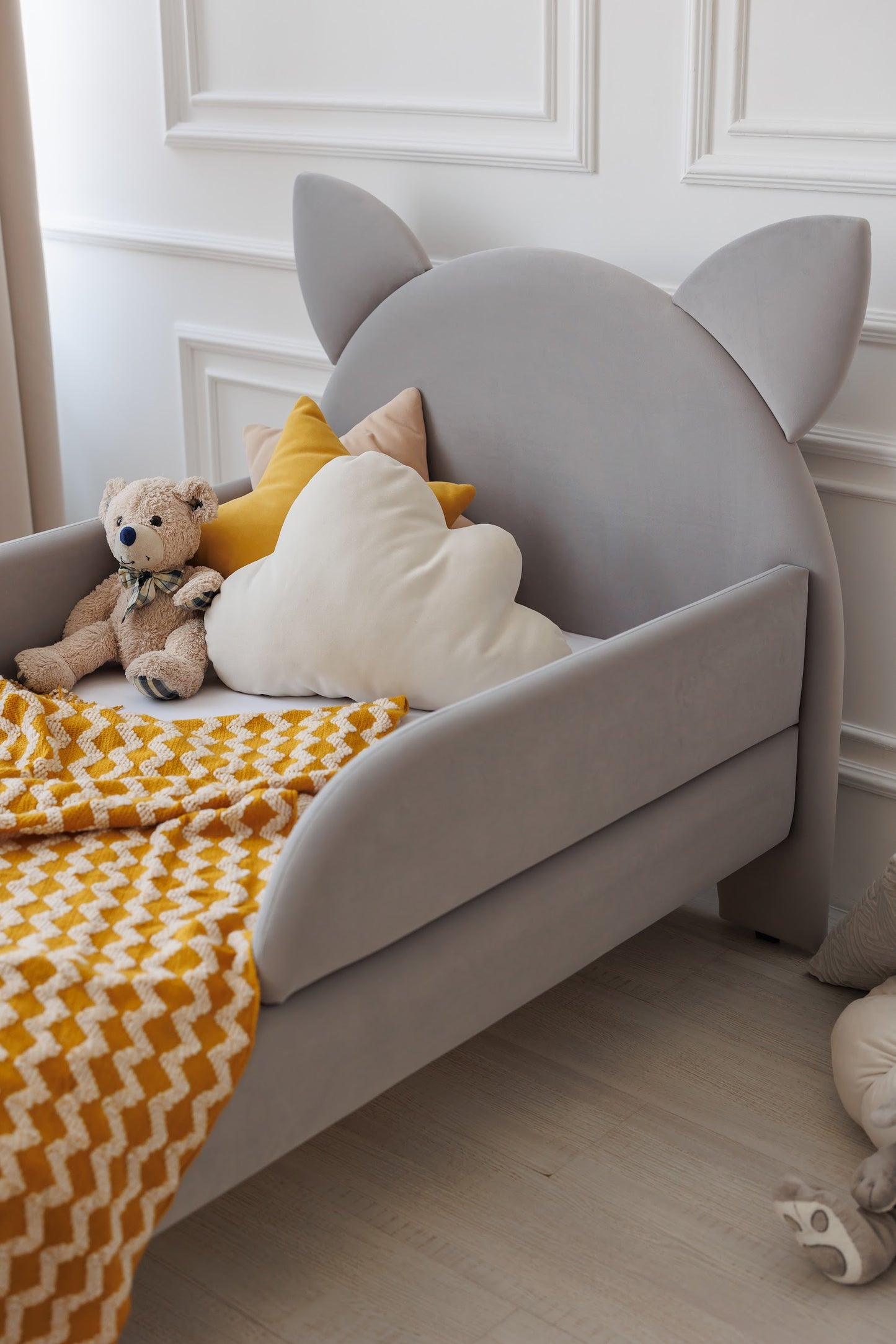 Children's bed Cat, size 90x190 cm, Smoky Gray