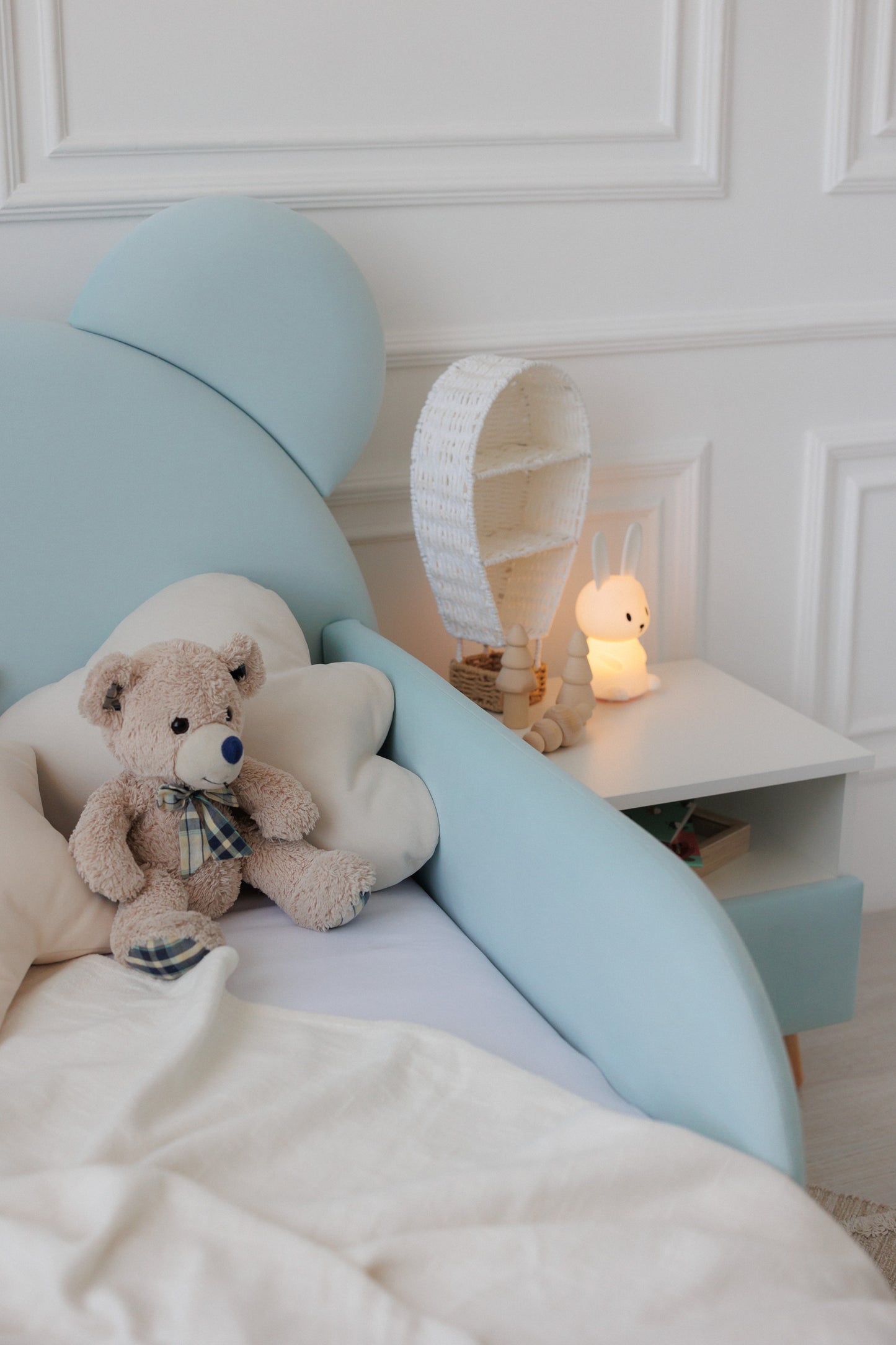 Children's bed Bear, size 80x160 cm, Aquamarine
