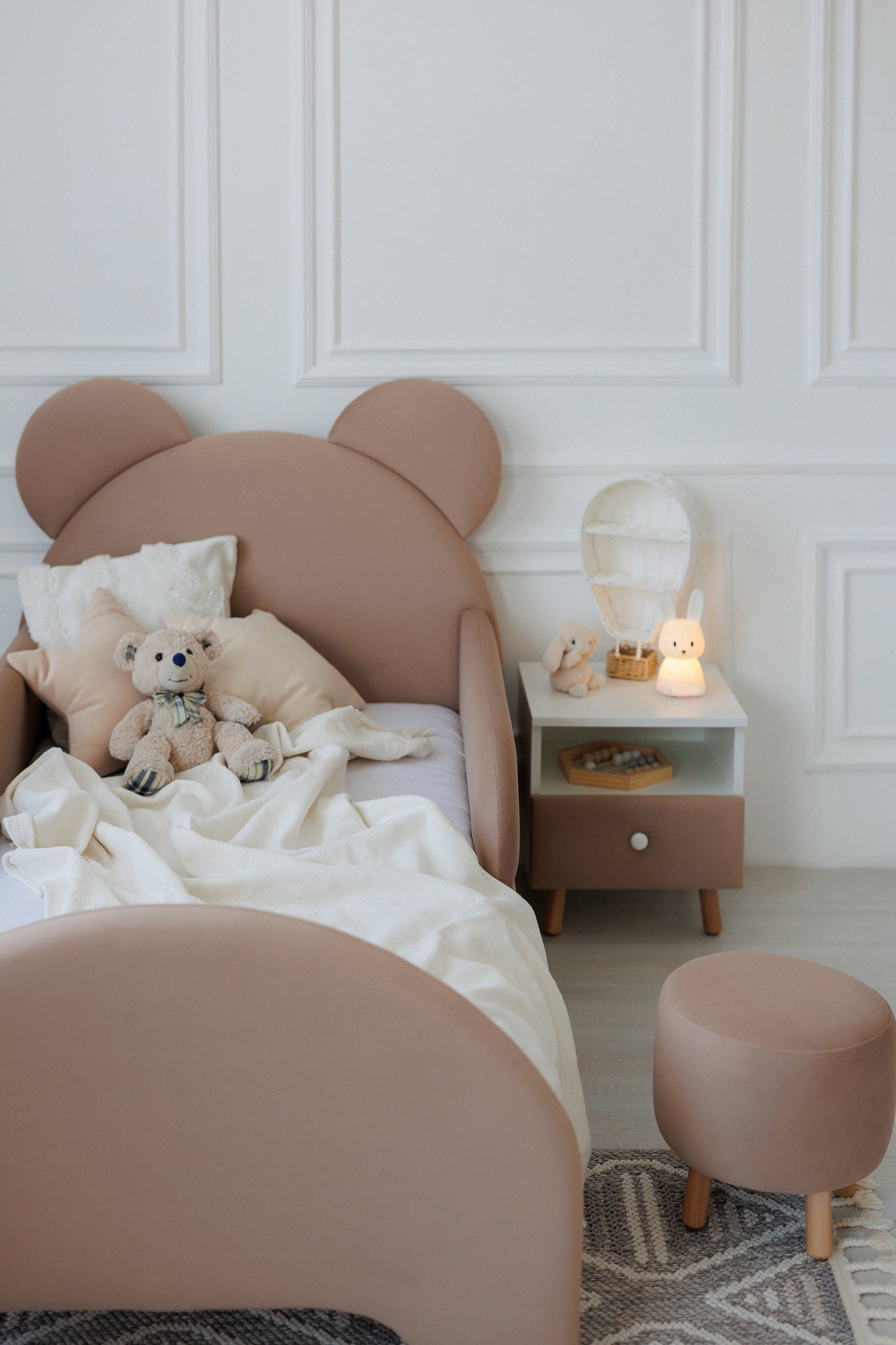 Children's bed Bear, size 80x160 cm, Cocoa