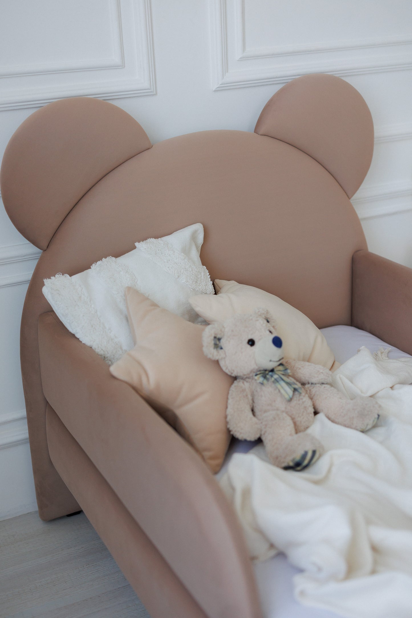 Children's bed Bear, size 90x190 cm, Cocoa