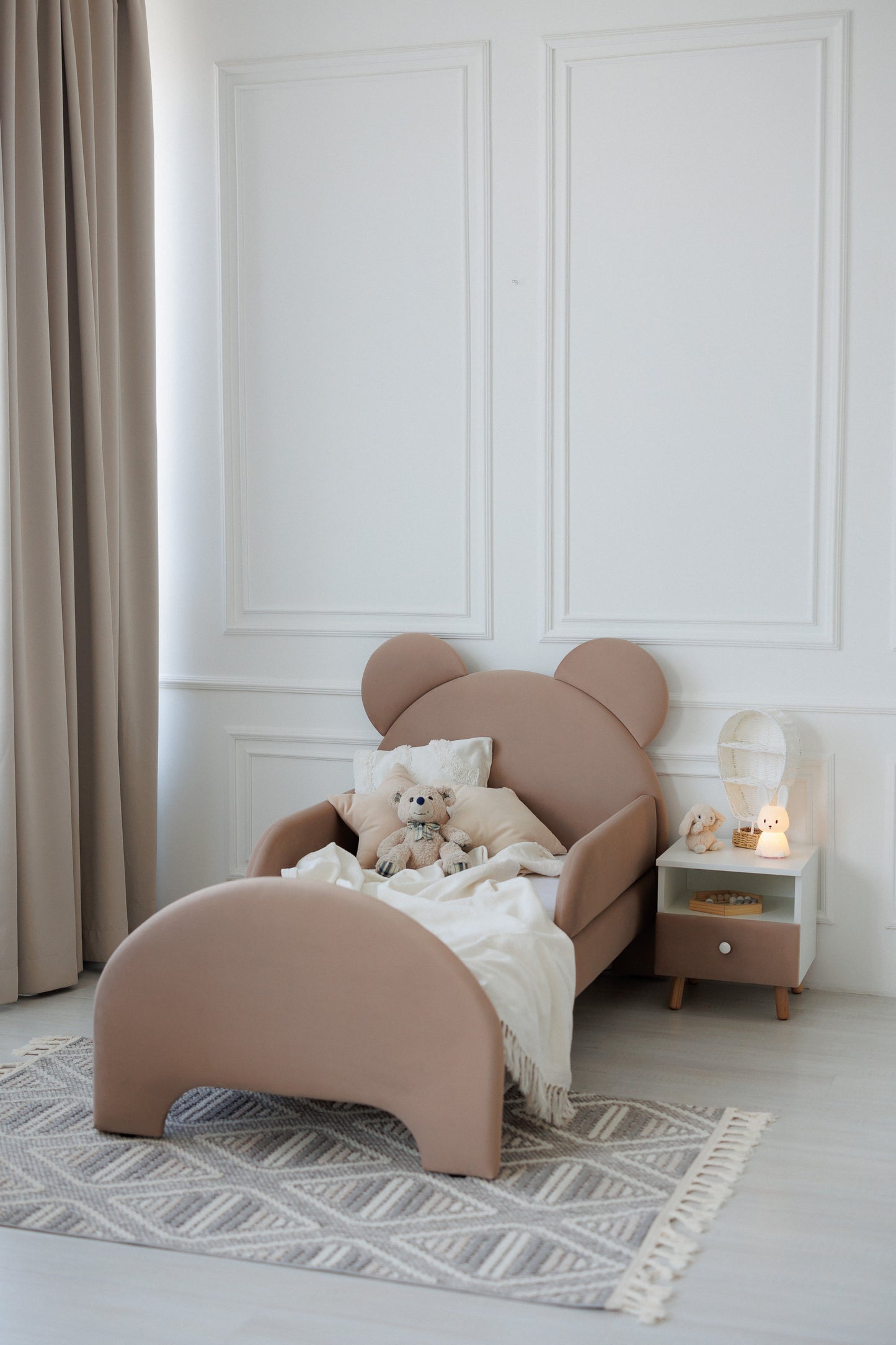 Children's bed Bear, size 90x200 cm, Cocoa