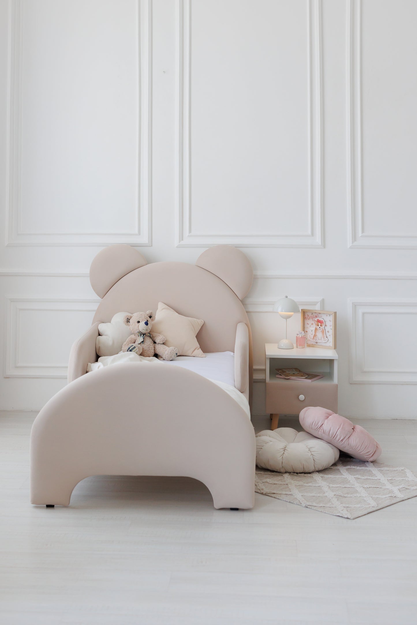 Children's bed Bear, size 90x190 cm, Beige Light