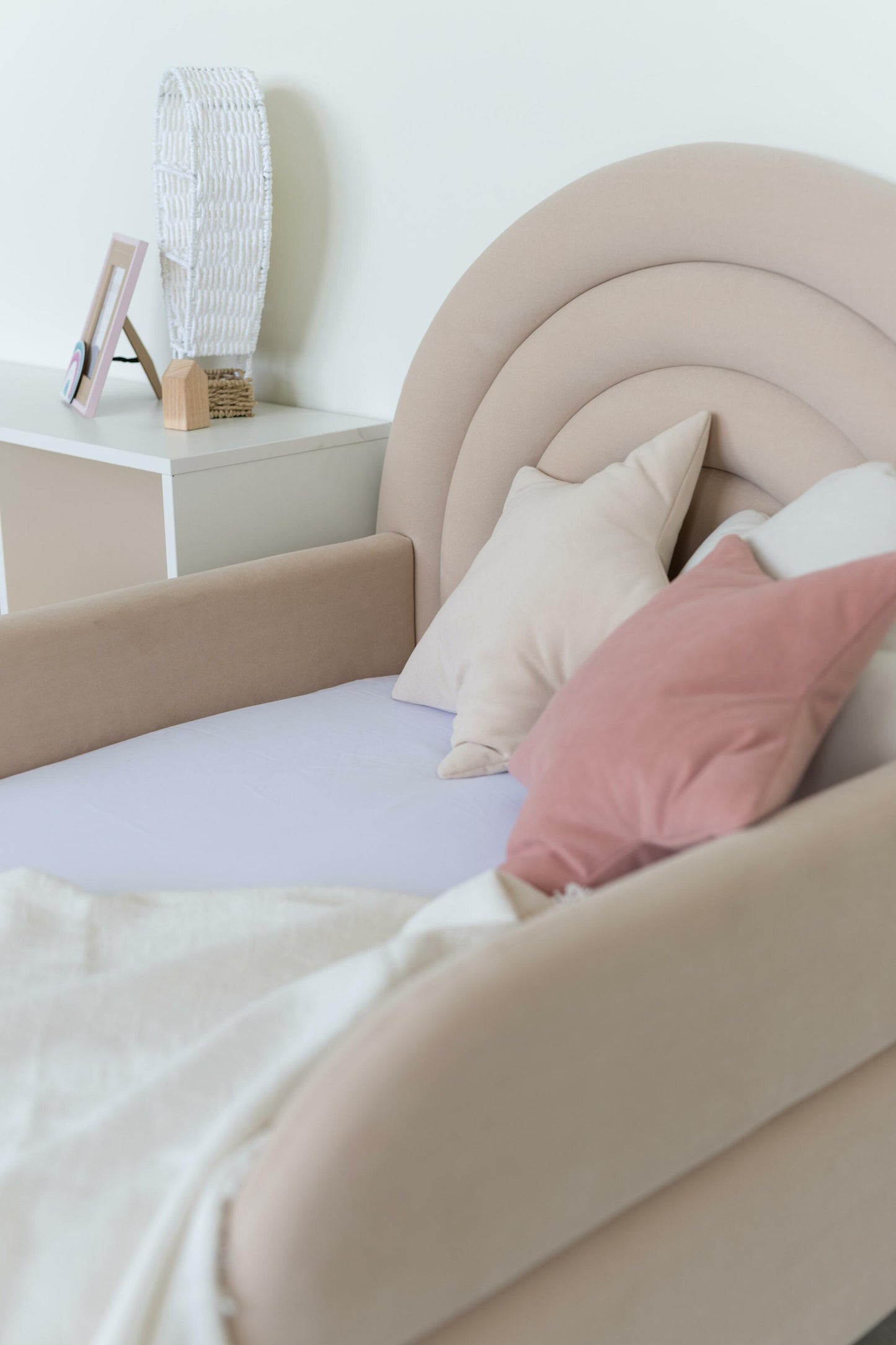 Children's bed Rainbow, size 80x190 cm, Creamy