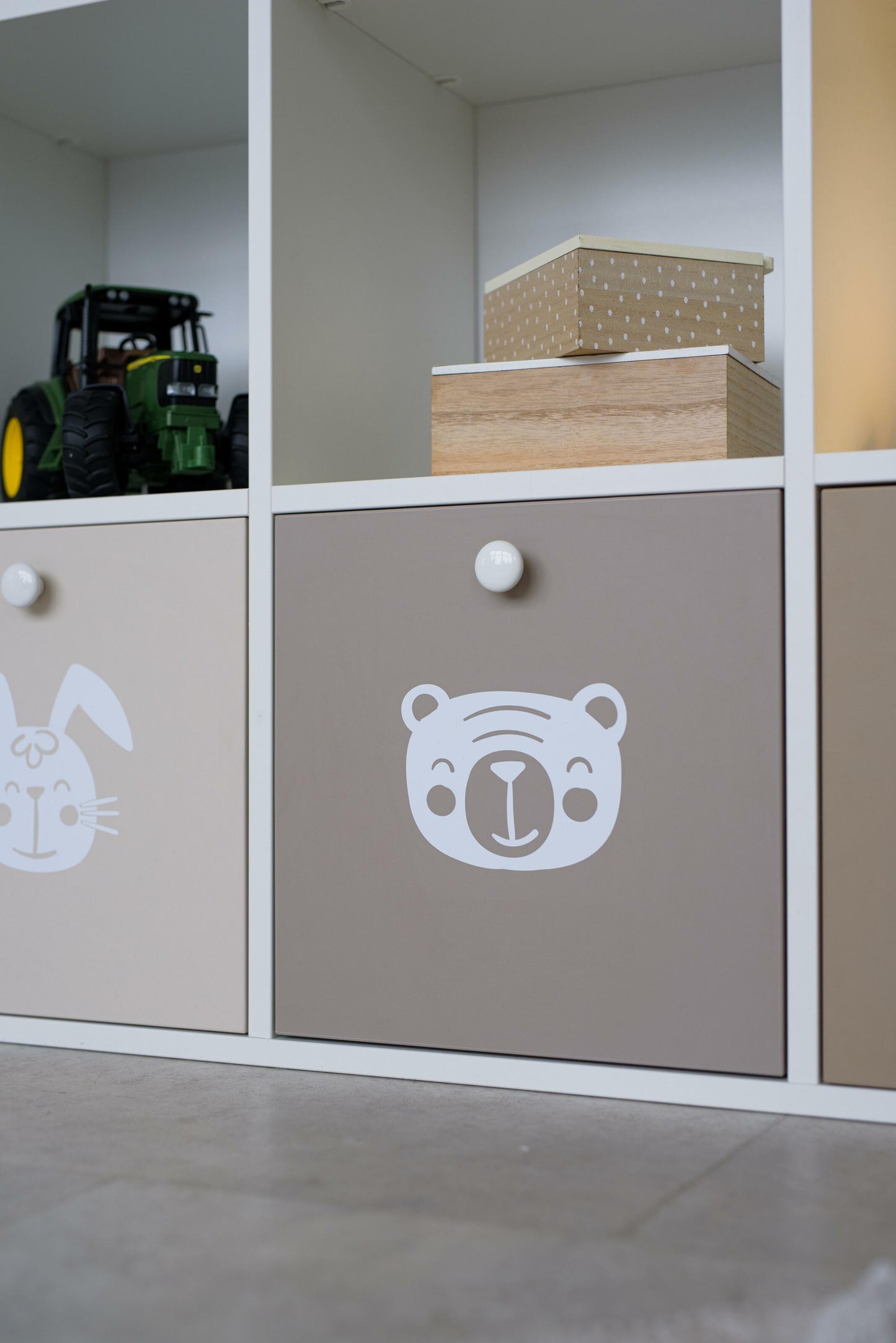 Children's rack 9-compartment / 3-drawer , Creamy