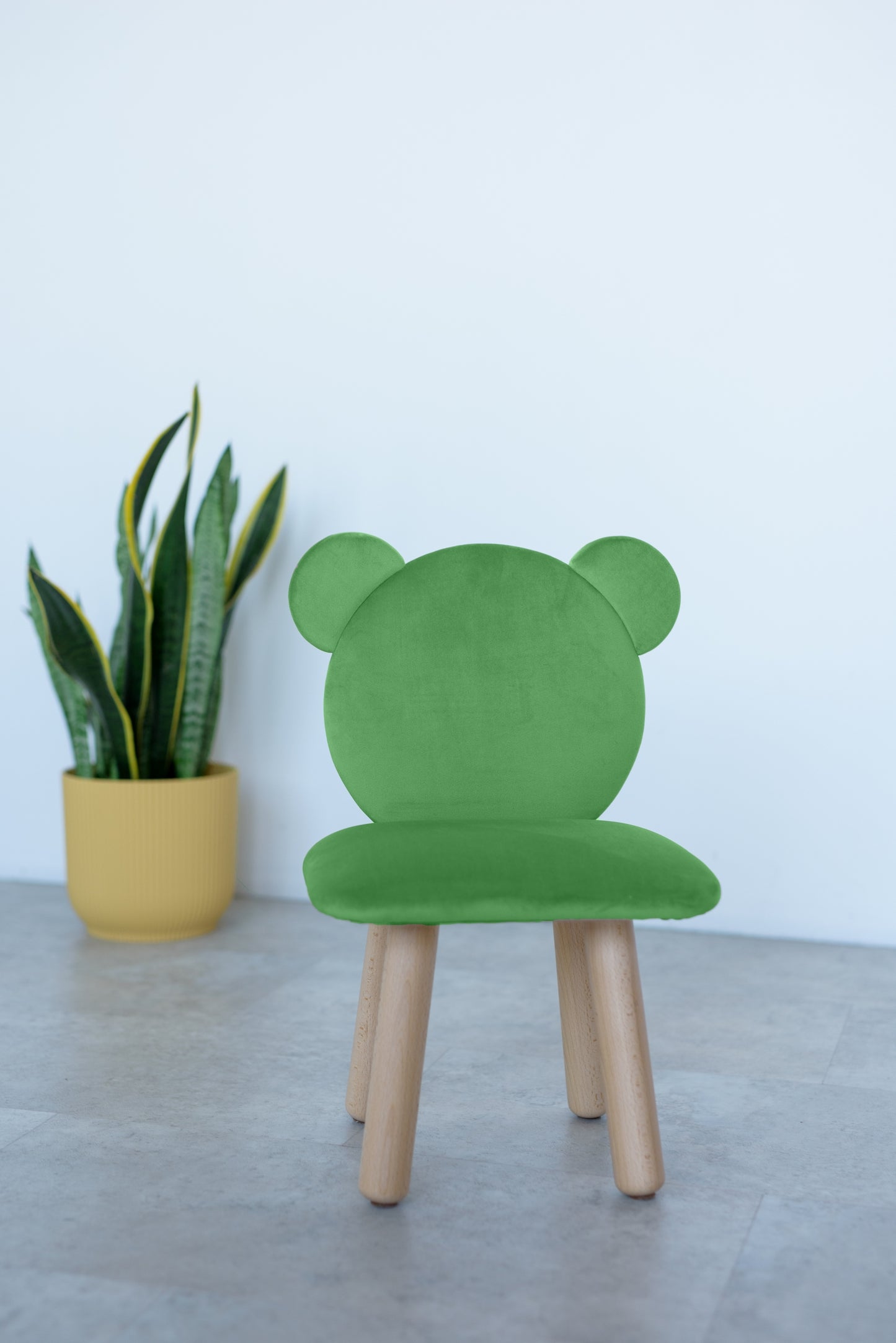 Children's soft chair Bear, 5-7 years old, 115-125 cm, Green