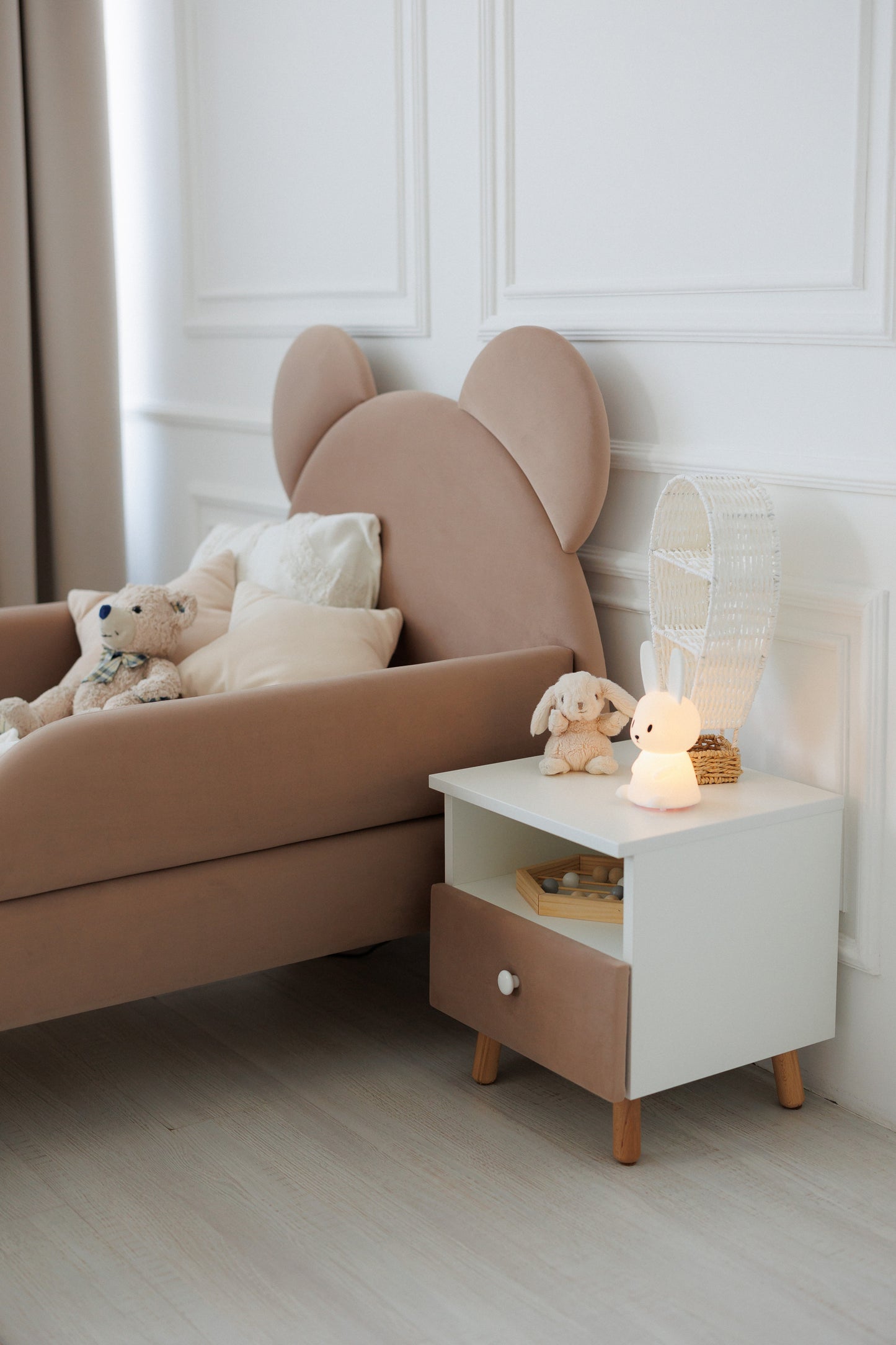 Children's bedside table with a drawer, Cocoa