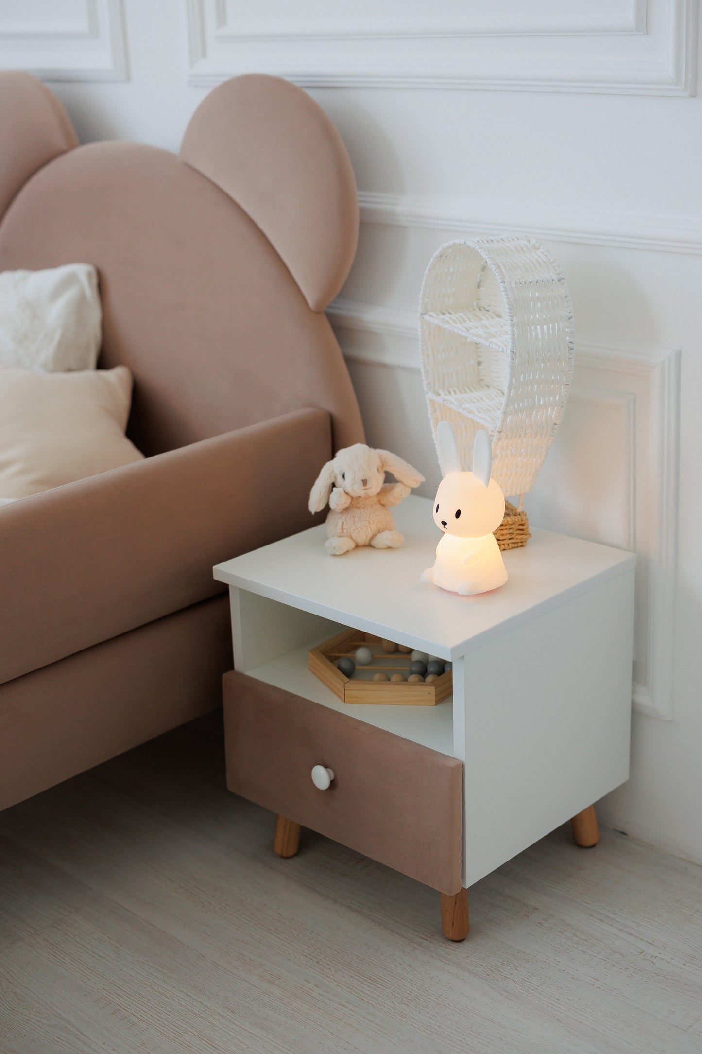 Children's bedside table with a drawer, Cocoa