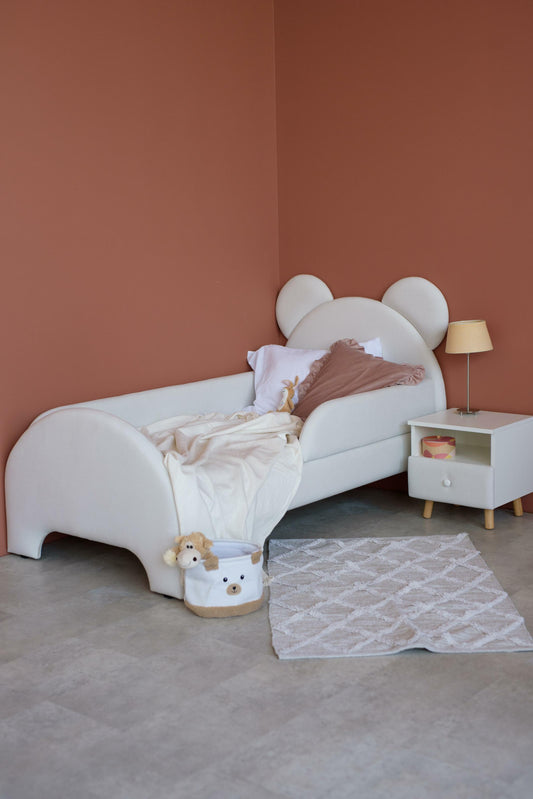 Children's bed Bear, size 80x160 cm, Milk