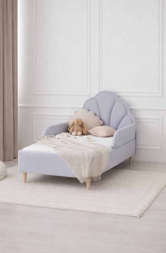 Children's bed Ariel, size 80x200 cm, Silver Blue