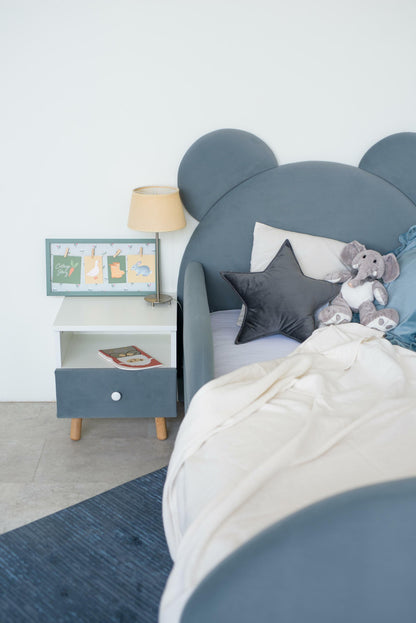 Children's bed Bear, size 80x200 cm, Denim