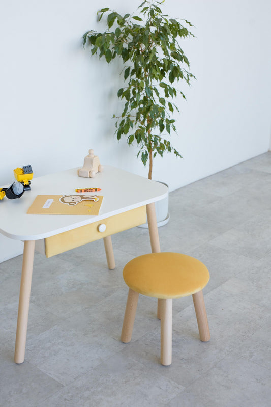 Kids stool, 5-7 years old, 115-125 cm, Yellow