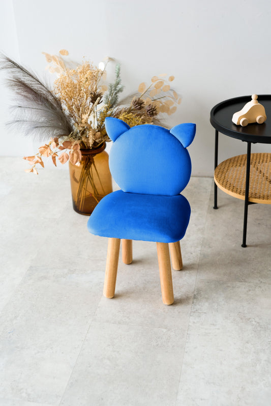 Children's soft chair Cat, 5-7 years old, 115-125 cm, Blue