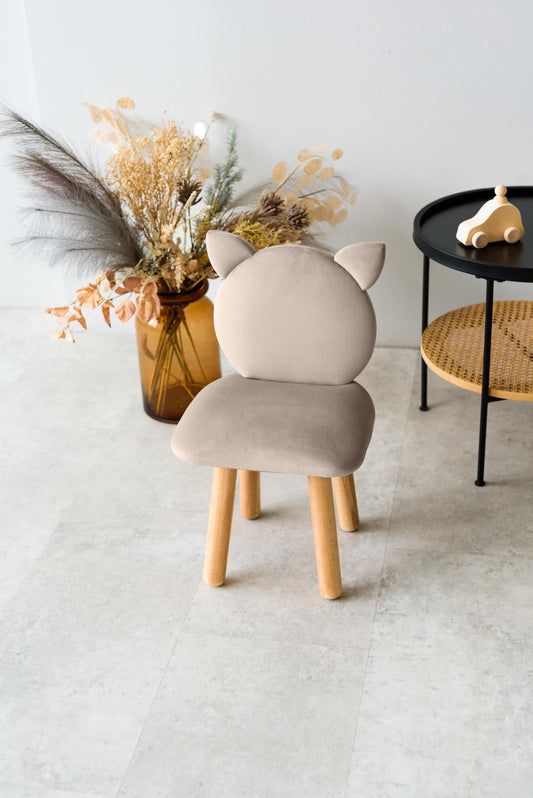 Children's soft chair Cat, 5-7 years old, 115-125 cm, Cappuccino
