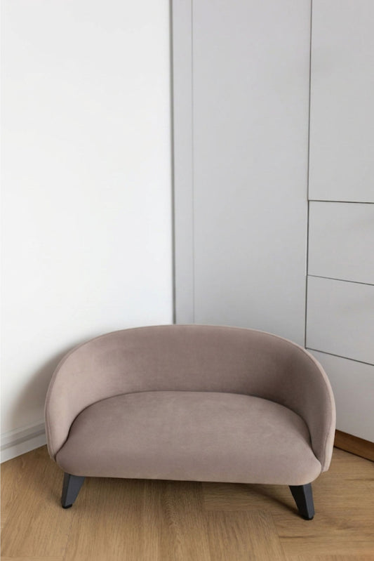 Pet sofa for dogs and cats, size S, Cappuccino, white legs