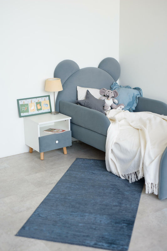 Children's bed Bear, size 80x190 cm, Denim