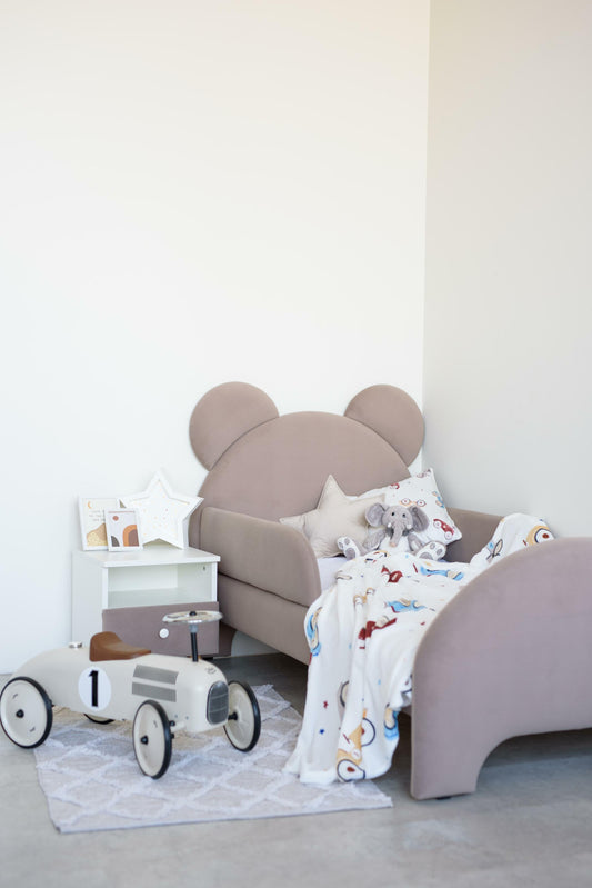 Children's bed Bear, size 80x160 cm, Cappuccino