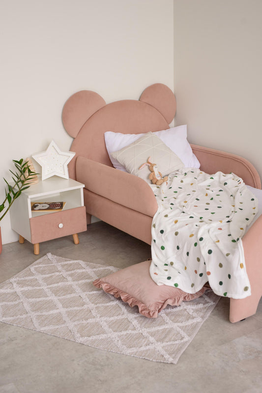 Children's bed Bear, size 80x160 cm, Powdered