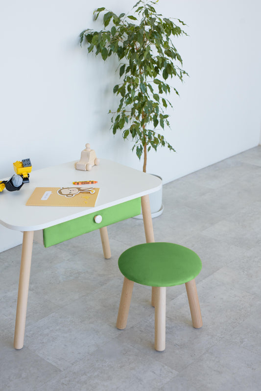 Kids stool, 5-7 years old, 115-125 cm, Green