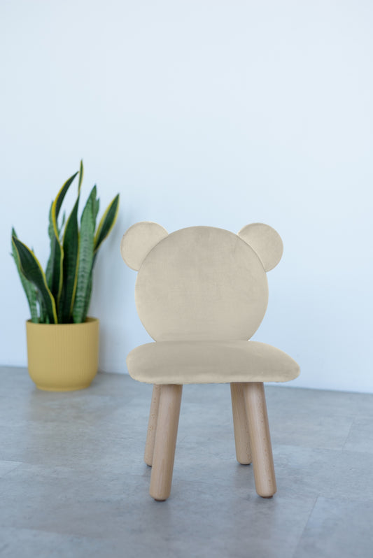 Children's soft chair Bear, 3-5 years old, 105-115 cm, Milk