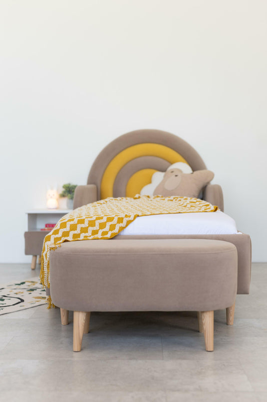 Children's soft bench, Cappuccino