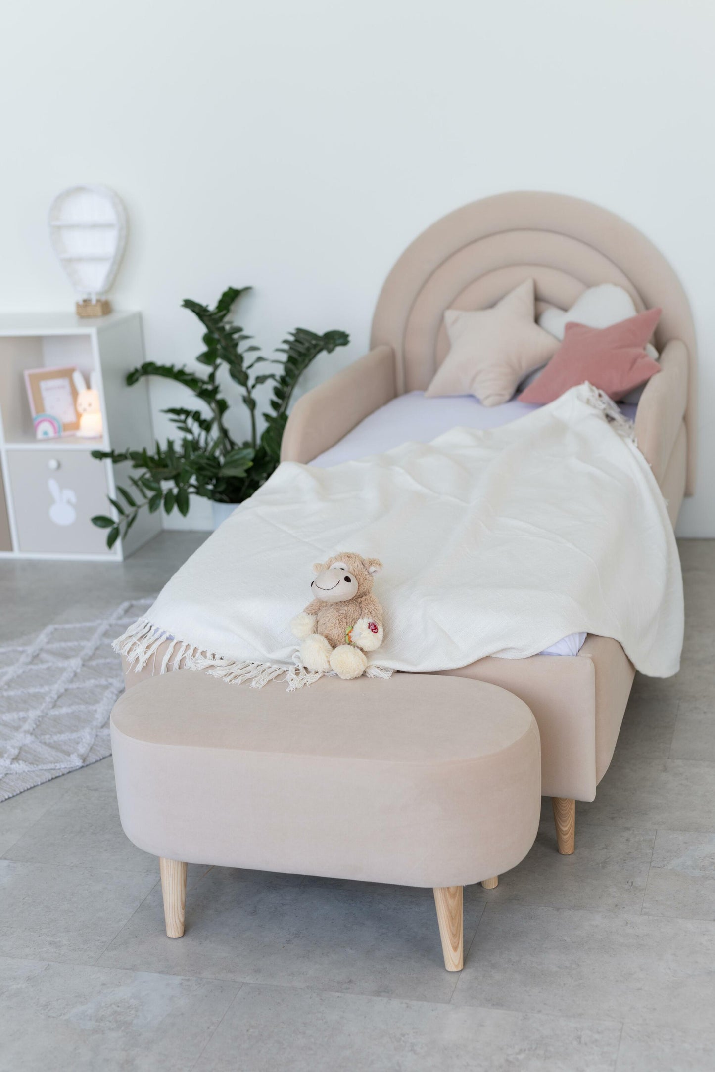 Children's soft bench, Creamy