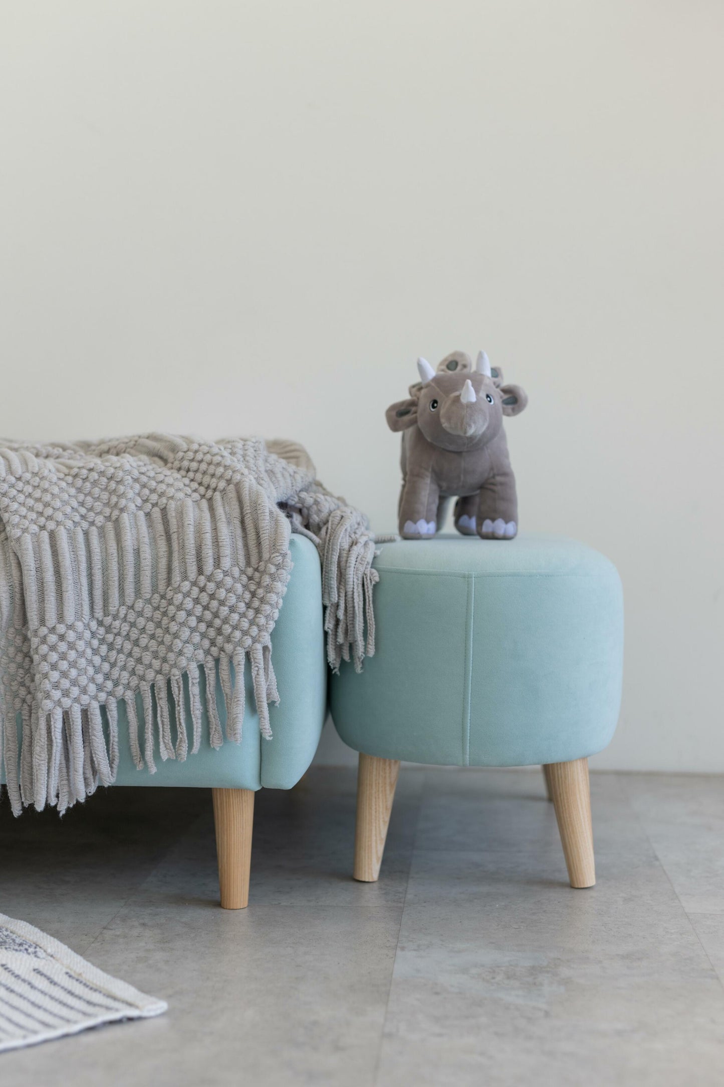 Children's soft bench, Bright blue
