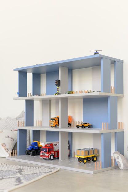 Children's play parking, Cyan