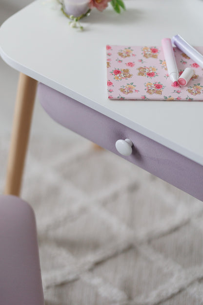 Furniture set: children's dressing table Ariel and armchair Seashell, 2-4 years old, 90-105 cm, Lilac — view 18