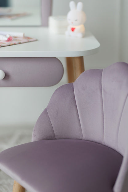 Furniture set: children's dressing table Ariel and armchair Seashell, 2-4 years old, 90-105 cm, Lilac — view 14