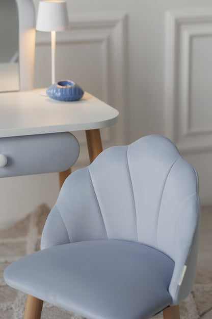 Meubelset: kinderkaptafel Ariel en fauteuil Schelp, 2-4 jaar, 90-105 cm, Zachtblauw — aanzicht 11