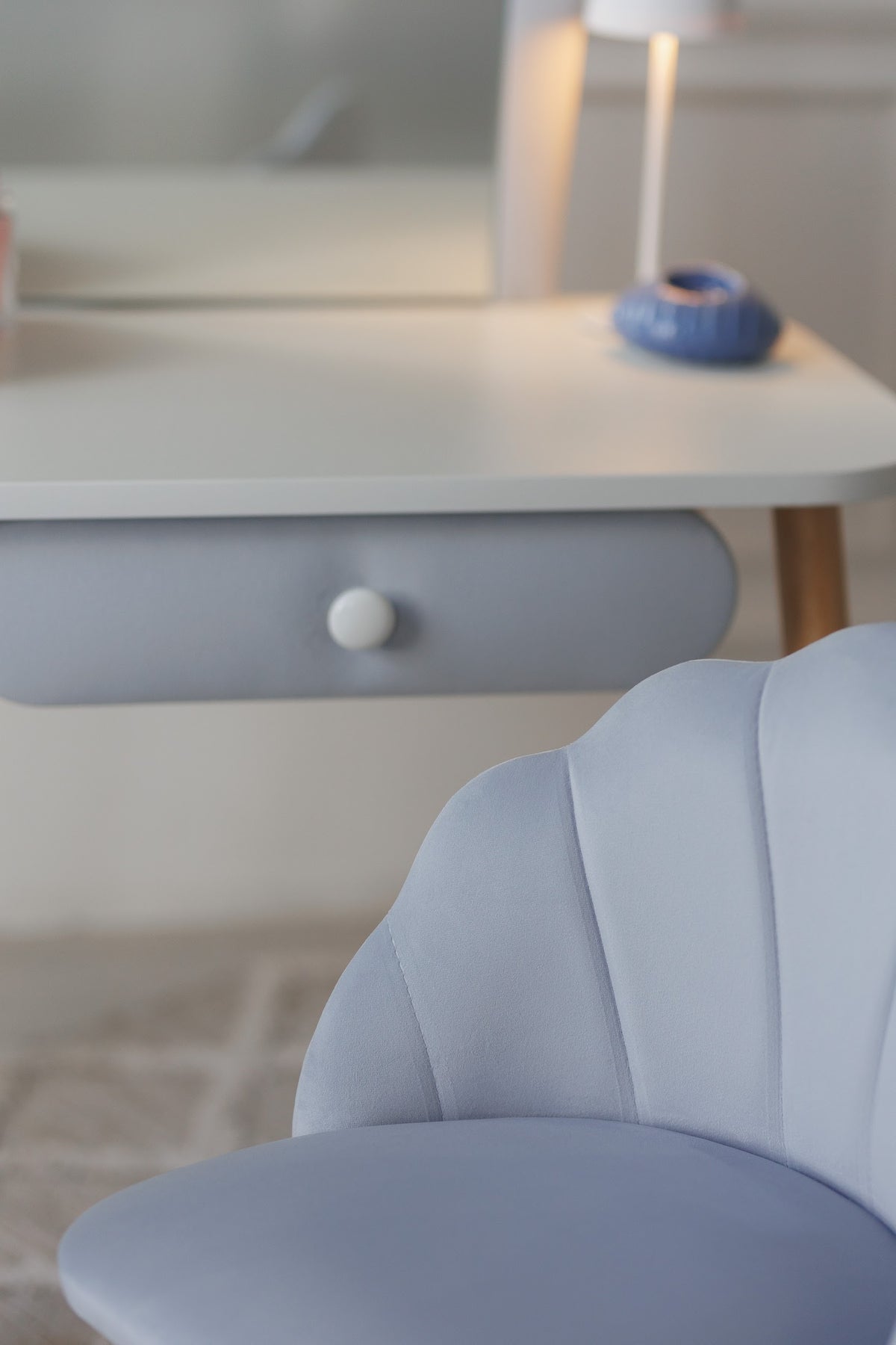 Meubelset: kinderkaptafel Ariel en fauteuil Schelp, 2-4 jaar, 90-105 cm, Zachtblauw — aanzicht 13