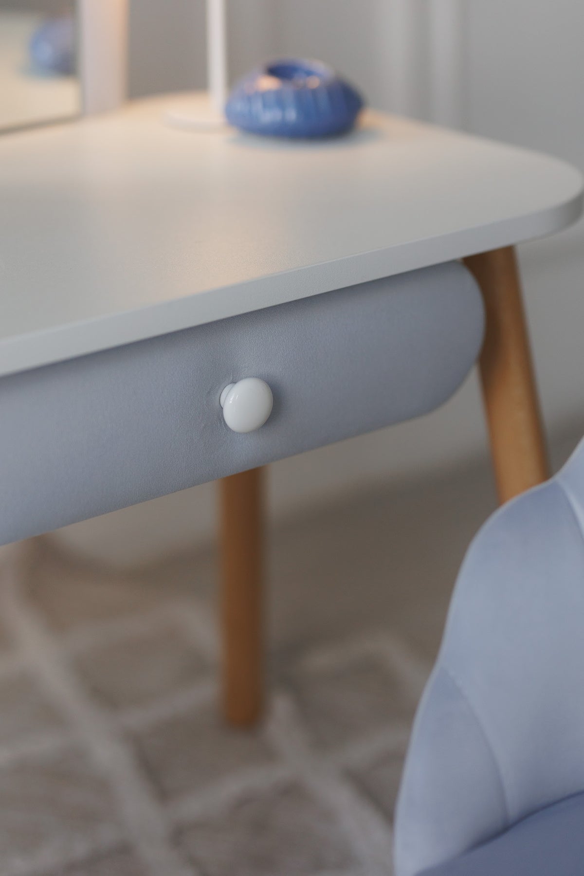 Meubelset: kinderkaptafel Ariel en fauteuil Schelp, 2-4 jaar, 90-105 cm, Zachtblauw — aanzicht 14