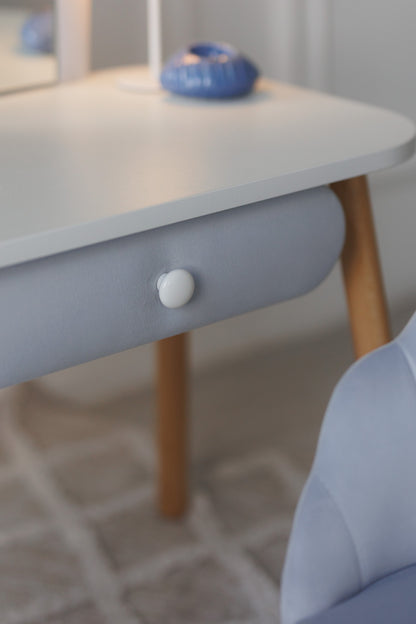 Meubelset: kinderkaptafel Ariel en fauteuil Schelp, 2-4 jaar, 90-105 cm, Zachtblauw — aanzicht 14