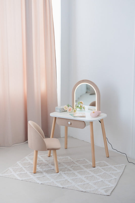 Children's vanity, ages 2-4, 90x105 cm, Latte