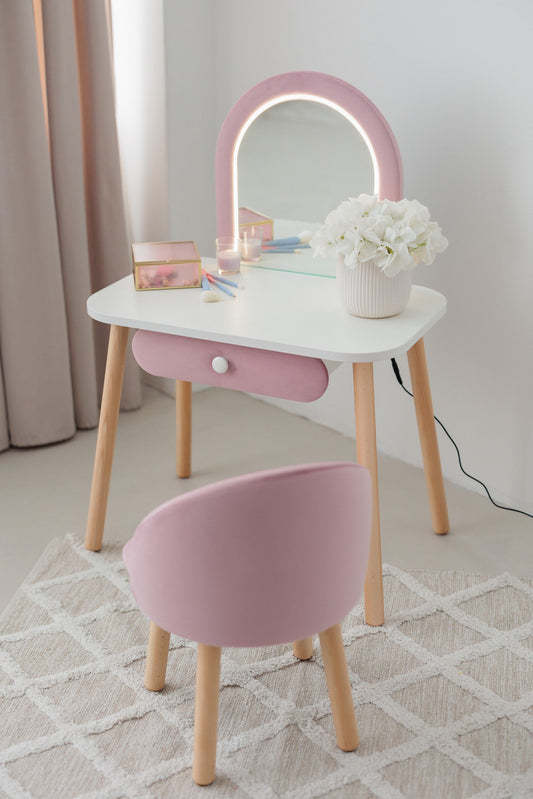 Kinderkaptafel, 105x115 cm, Zachtroze