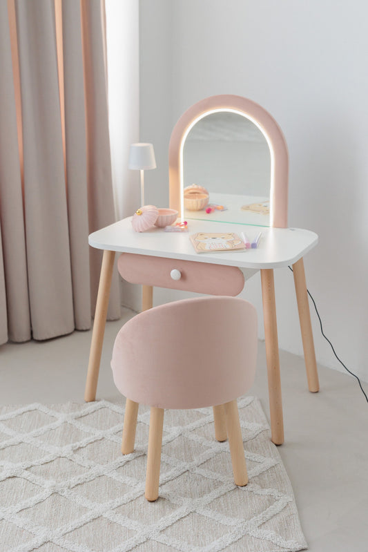 Kinderkaptafel, 115x125 cm, Poederkleur