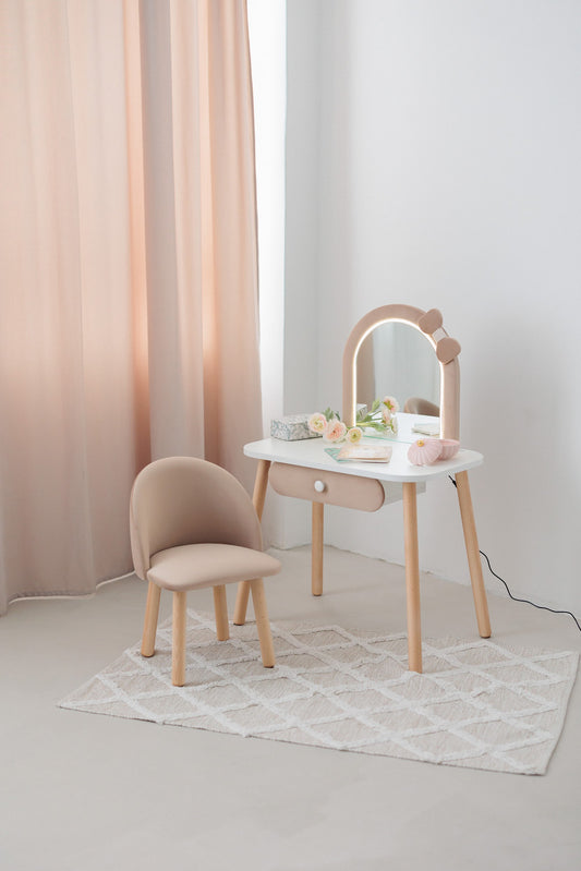 Children's vanity, ages 2-4, 90x105 cm, Latte
