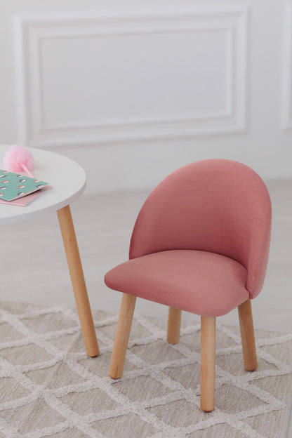 Furniture set: table without drawer and armchair, 2-4 years old, 90-105 cm, Pink