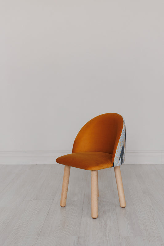 Children's armchair, 5-7 years old, 115-125 cm, Brown and red