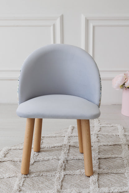 Children's armchair, 5-7 years old, 115-125 cm, Soft blue