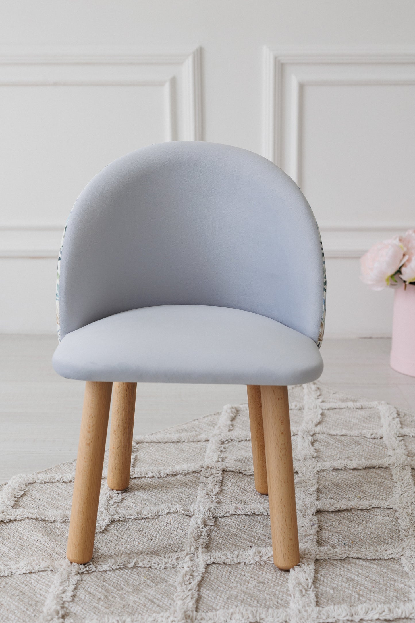 Children's armchair, 5-7 years old, 115-125 cm, Soft blue