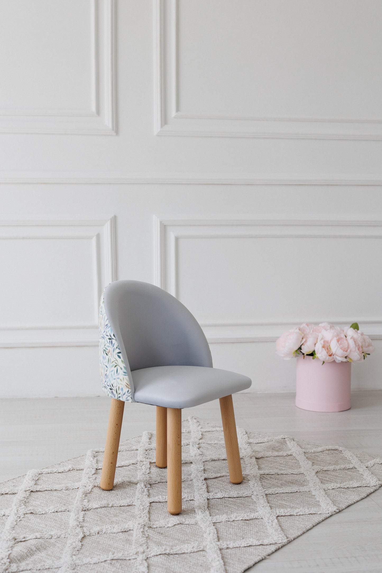 Children's armchair, 5-7 years old, 115-125 cm, Soft blue