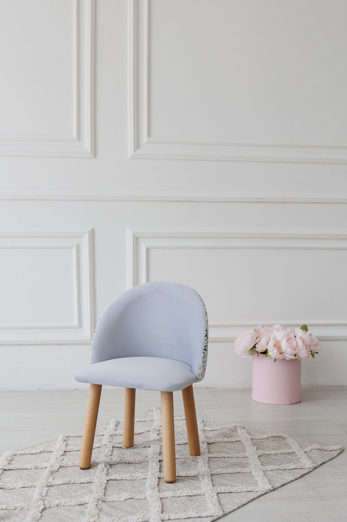 Children's armchair, 5-7 years old, 115-125 cm, Soft blue