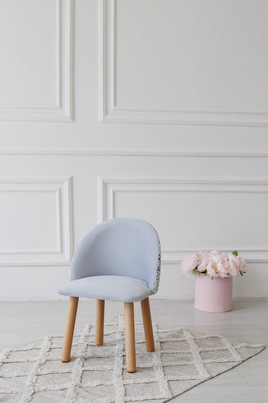Children's armchair, 5-7 years old, 115-125 cm, Soft blue